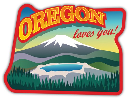 Oregon USA State Retro Badge Car Bumper Sticker Decal ''SIZES'' | eBay