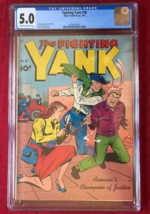 Fighting Yank #28 CGC 5.0 1949 Nedor Schomburg Williamson used in POP - Picture 1 of 3