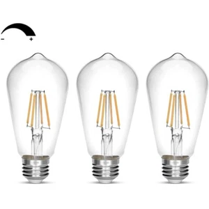 3 Packs - Dimmable Antique 40W LED Edison Bulbs 450 Lumens 2700K Warm White - Picture 1 of 3