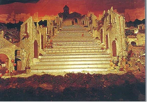 CARTOLINA SICILIA SICILY CALTAGIRONE SCALINATA NEL PRESEPE - Imagen 1 de 1