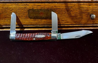CUCHILLO CASE XX 6375 JUMBO STOCKMAN HUESO OSCURO CIRCA 1940 - 1964 ESCASO RARO Foto 1 de 4