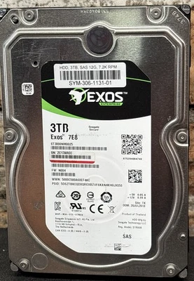 Seagate Exos 7E8 ST3000NM0025 3TB 3.5” Enterprise HDD 7200RPM SATA - Image 1 of 4