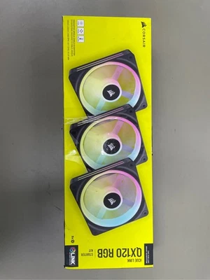 CORSAIR QX RGB Series, iCUE LINK QX120 RGB, 120mm Magnetic Dome RGB Fan, Starter - Image 1 of 2