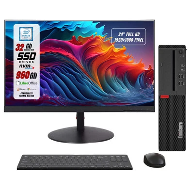 Postazione Completa Pc Lenovo SFF i5-6500 32Gb 960Gb Monitor 24" Ricondizionato - Immagine 1 di 4
