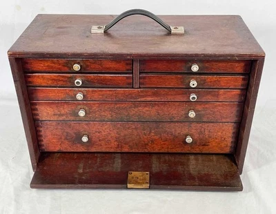 Union Vintage Engineers Collectors 7 Drawer Cabinet Tool Chest     d - Image 1 of 4