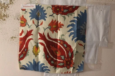 Brunschwif & Fils Kashmiri Linen Print Contemporary Floral Var Colors and Sizes - Image 1 of 4