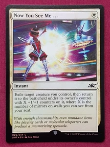 Magic The Gathering UNFINITY FOIL NOW YOU SEE ME white card MTG - Picture 1 of 2