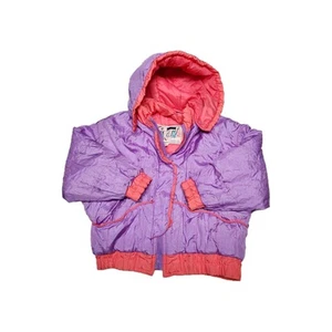 Vintage Kids Karizma By Braetan Kids Coat Jacket Sizs 5/6 Pink Purple Retro 90s - Picture 1 of 8