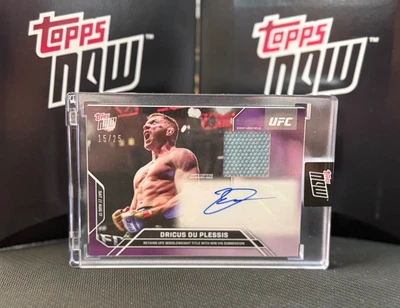 2024 Topps Now - Dricus Du Plessis - Purple Auto Relic /25 - Image 1 of 2