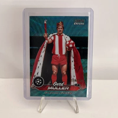 2023-24 Gerd Muller Topps Stadium Club Chrome Aqua Wave  /250 Bayern Munchen  - Image 1 of 2
