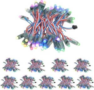 5V 12V WS2811 12mm Diffused Digital Dream Color RGB LED Pixel String Light - Picture 1 of 42