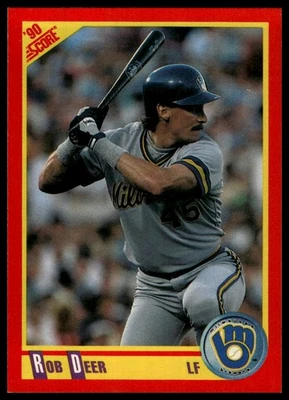 1990 Score #390 Rob Deer - Image 1 of 2