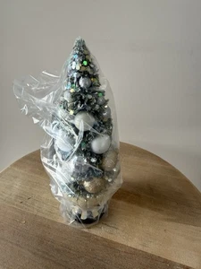 Retweet Red Mackenzie Silver Lining Bottle Brush Tree-mini New In Box - Picture 1 of 9