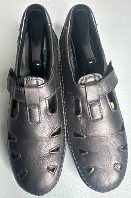 Women's SAS Roamer Mary Jane Silver Metallic Slip On Tri Pad Comfort Shoes 10N - Image 1 of 4