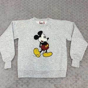 VINTAGE Disney Sweatshirt Youth Sz M Mickey Mouse Pullover Crewneck Made USA 90 - Picture 1 of 5