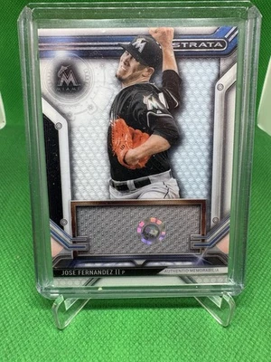 2016 Topps Strata - Clearly Authentic Relics Jose Fernandez #CAR-JF (MEM) - Image 1 of 2