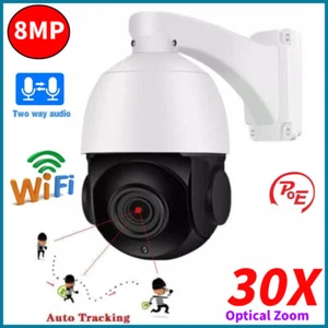 30x Optical Zoom 8MP 4K PoE Auto Tracking Audio SD Card Slot PTZ IP Camera Camhi - Picture 1 of 5