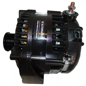 HIGH 300 AMP ALTERNATOR BLACK ONE 1 WIRE FOR GMC CHEVY FOR SECONDARY DUAL SYSTEM - Foto 1 di 3