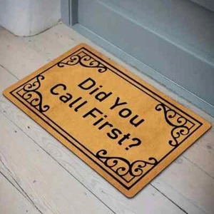 Door Mats Outside Did You Call First Door Mat Welcome Non Slip Backing Funny Doo - Picture 1 of 10