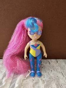 Tonka Hollywoods Sparkle & Shine Holly doll Blue pink hair 1986 80s Vintage  - Picture 1 of 5
