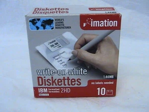 1 BOX OF 10 1.44MB 3 1/2" IMATION DISKETTES - Picture 1 of 3