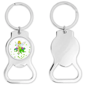 Tinker Bell Inspired Bottle Opener Keychain Round - Picture 1 of 1