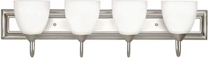 Sunset Lighting F3624-53 Vanity with Round Milk Glass, Satin Nickel Finish - Picture 1 of 1