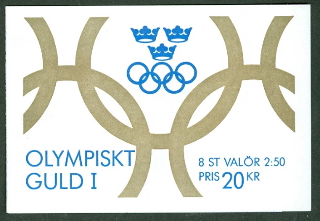 ШВЕЦИЯ (H417) Скотт 1897a, 1991 Олимпийских чемпионов буклет, VF - Изображение 1 из 1