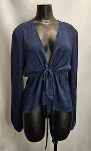 Bcbgeneration Bluse marineblau durchsichtig Top Medium - Bild 1 von 7