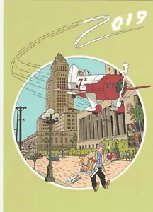 EXEM carte voeux editeur 2019 hommage Tintin - Imagen 1 de 2