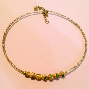 Vintage Cloisonne Beaded Wire Choker Necklace - Picture 1 of 3