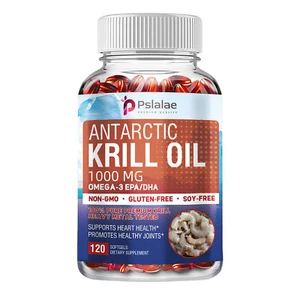 Antarctic Krill Oil Softgels 1000mg - with Omega-3 EPA, DHA, Astaxanthin - Picture 1 of 12