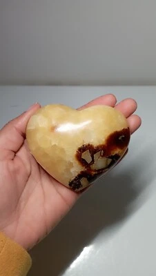 212g Coeur Septaria  De Madagascar Pierre Lithothérapie Minéraux  - Photo 1/4