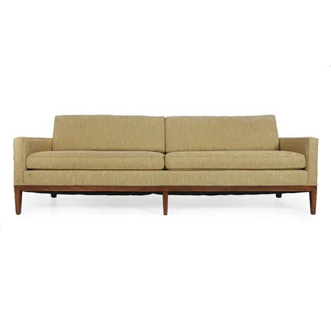 Mid-Century Modern “Tuxedo” Walnut Sofa by Lane, United States, circa 1960s Cover