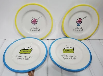 Max & Lucy Para Silvestri Sherbet Lima Plato de Postre Platos 8" Aperitivo Snack  Foto 1 de 4