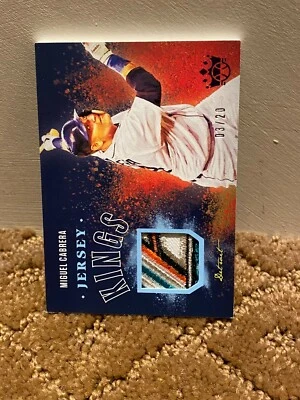 2020 Panini Diamond Kings DK Jersey Kings - MIGUEL CABRERA - FOTL Purple 3/20 - Image 1 of 2