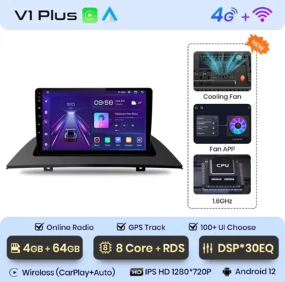 Autoradio Para BMW X3 E83 2003-2011 4G+ 64GB 8Core 4G+ Wifi BT Carplay Wireless - Imagen 1 de 4