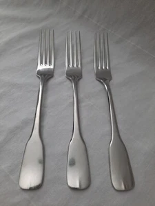 Ginkgo Helmick ~ Alsace ~ Set of 3 Forks 8.5" ~ Korea ~ Stainless 18/10 ~ Nice - Picture 1 of 10
