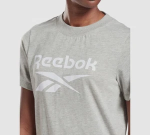 $25 Reebok Women's Gray Short-Sleeve Classic Logo T-Shirt Top Size S - Picture 1 of 1