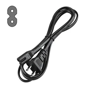 5ft AC Power Cord Cable For Sony Playstation 3(PS3) PS3 Slim 2 Prong Lead Mains - Picture 1 of 3
