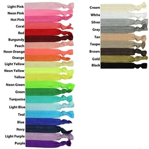 100 Hair Ties UPICK Elastic ponytail holders emi yoga jay ribbon wholesale lot - Picture 1 of 10