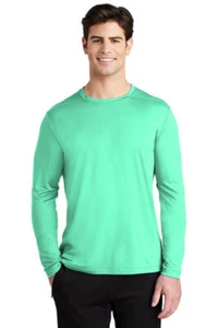 Sport-Tek ST420LS Pro Long Sleeve Tee Dri  UV UPF50 Performance Plain T-Shirt - Picture 1 of 19