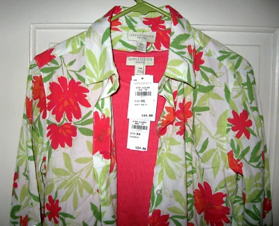 NEW APPLESEED'S CRINKLED SHIRT SZ PS AND MATCHING CRINKLED SLEEVELESS TOP SZ PM - Image 1 of 4