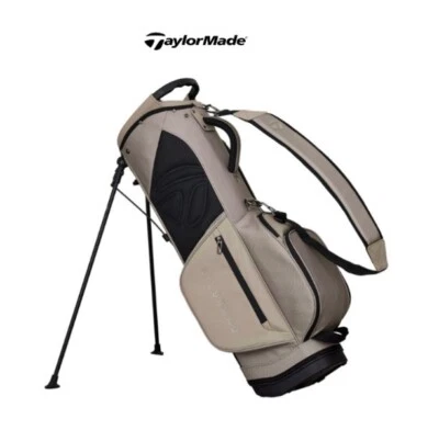 TaylorMade A-Collection UN738 2025 Men Golf Stand Bag 9" 4Way 6.5lb PU Ups Beige - Image 1 of 4