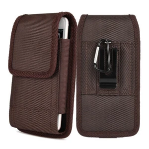 Nylon Vertical Cell Phone Pouch Holster Holder With Belt Clip Cover Case - Picture 1 of 20