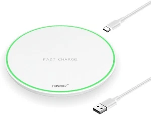 15W Fast Wireless Charger, HOVNIER Wireless Charging Pad for iPhone 15 14 13 12 - Picture 1 of 8