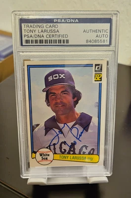 1982 Donruss #319 Tony LaRussa Chicago White Sox HOF PSA/DNA Certified Auto - Image 1 of 2