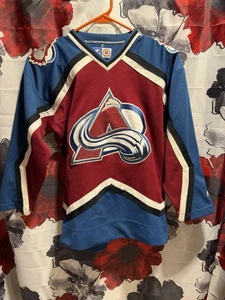 Camiseta deportiva juvenil vintage Starter Colorado Avalanche S/M con licencia de la NHL hecha en Corea - Imagen 1 de 4