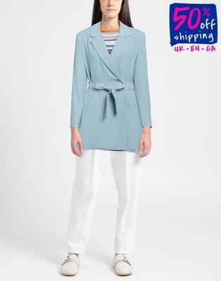 Giacca blazer VICOLO taglia S blu foderata con cintura RRP€171 Made in Italy - Immagine 1 di 4