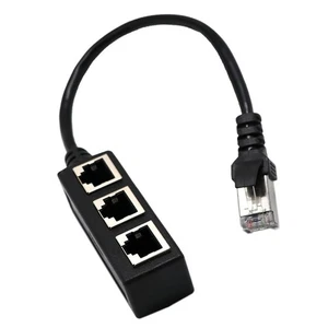 RJ45-Ethernet-Splitterkabel, 1 Stecker auf 3 Buchsen, LAN-Ports, Ethernet-S7189 - Bild 1 von 7